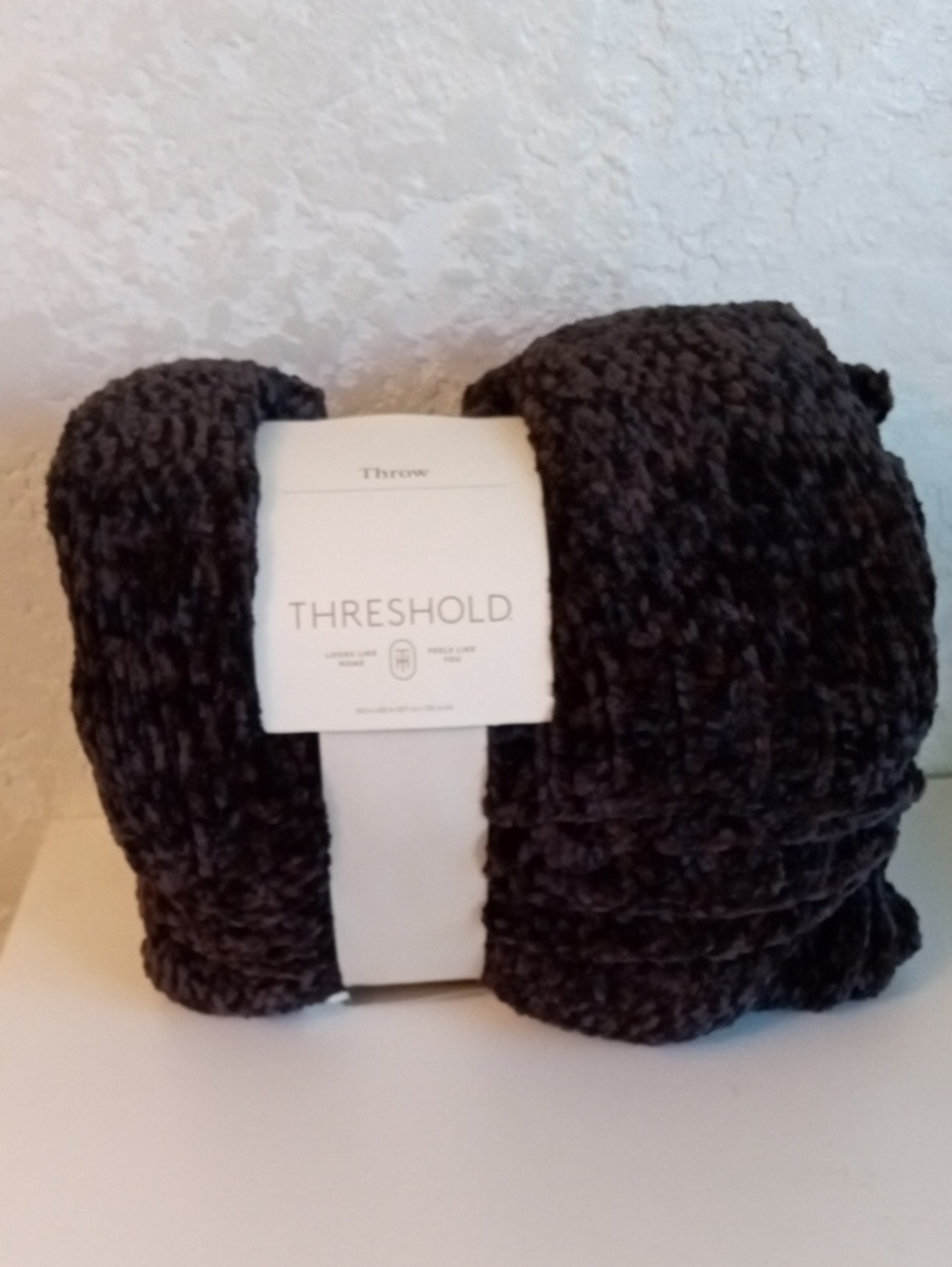 Threshold Dark Charcoal Chenille Accent Pillow - Charcoal